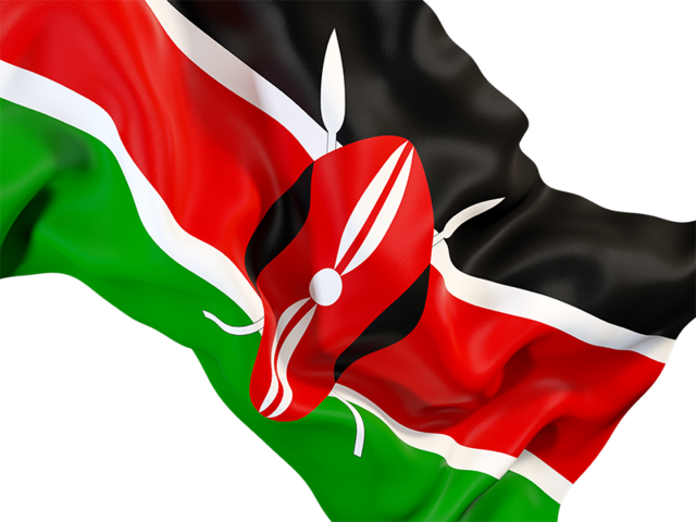 Waving flag closeup. Download flag icon of Kenya at PNG format