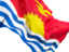 Kiribati. Waving flag closeup. Download icon.