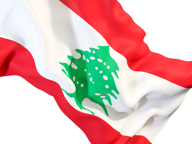 Waving flag closeup. Download flag icon of Lebanon at PNG format