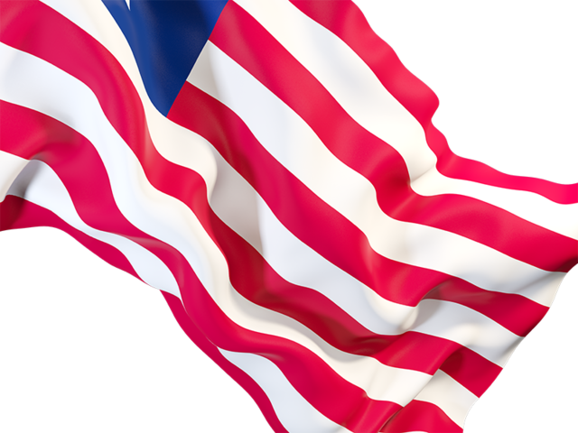 Waving flag closeup. Download flag icon of Liberia at PNG format