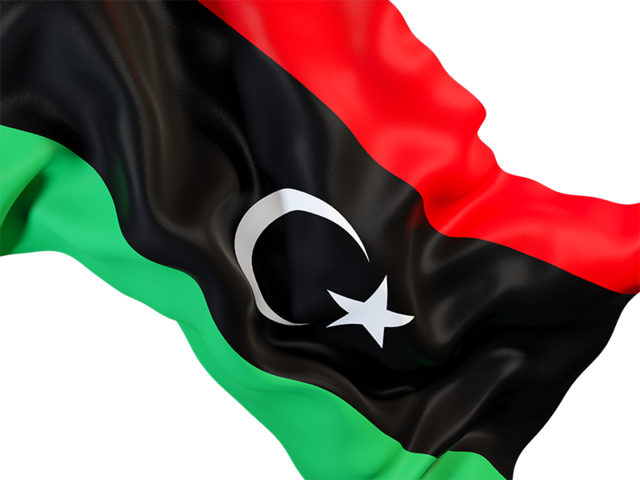 Waving flag closeup. Download flag icon of Libya at PNG format