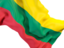 Lithuania. Waving flag closeup. Download icon.