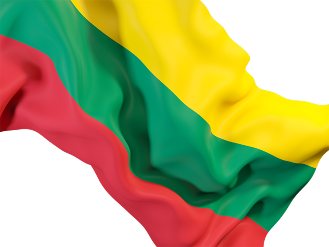 Waving Flag Closeup Illustration Of Flag Of Lithuania