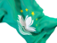 Macao. Waving flag closeup. Download icon.