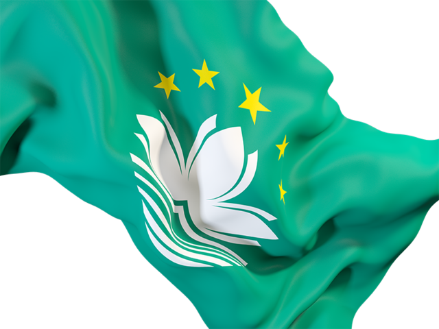 Waving flag closeup. Download flag icon of Macao at PNG format