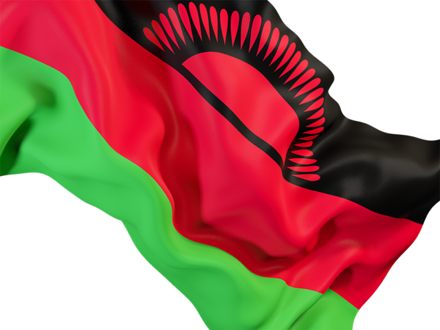 Waving flag closeup. Download flag icon of Malawi at PNG format