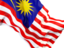 Малайзия. Равевающийся флаг крупным планом. Скачать иконку.