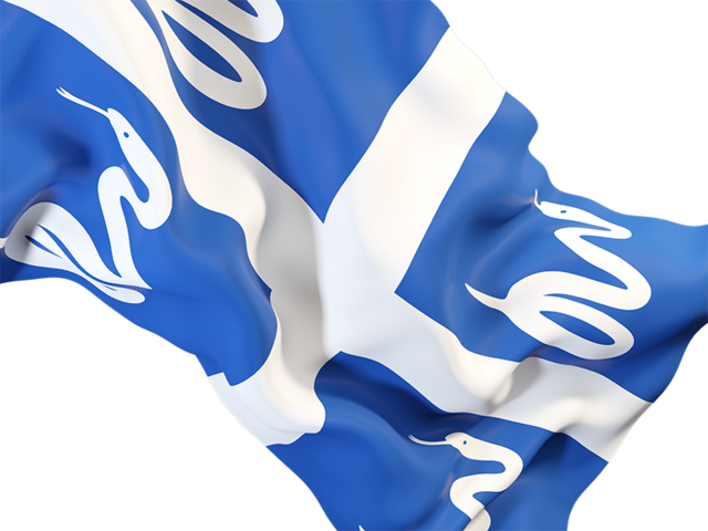 Waving flag closeup. Download flag icon of Martinique at PNG format