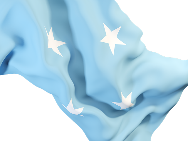 Waving flag closeup. Download flag icon of Micronesia at PNG format