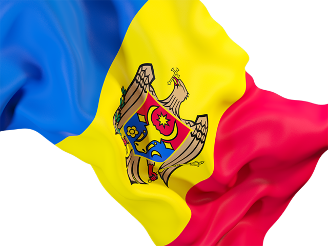 Waving flag closeup. Download flag icon of Moldova at PNG format