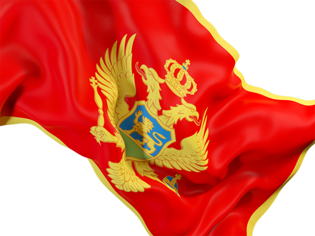 Waving flag closeup. Download flag icon of Montenegro at PNG format