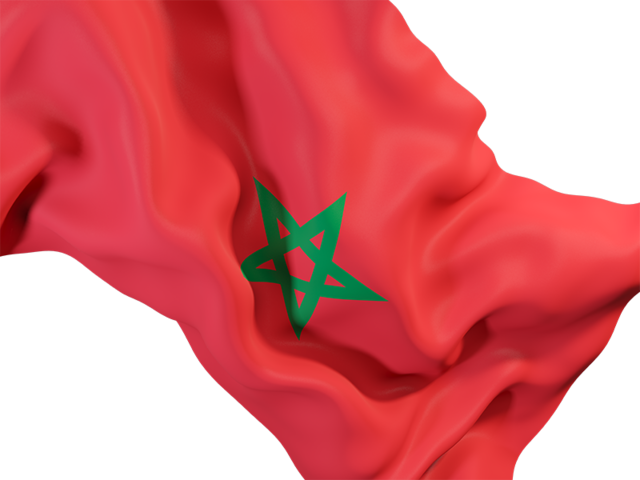Waving flag closeup. Download flag icon of Morocco at PNG format