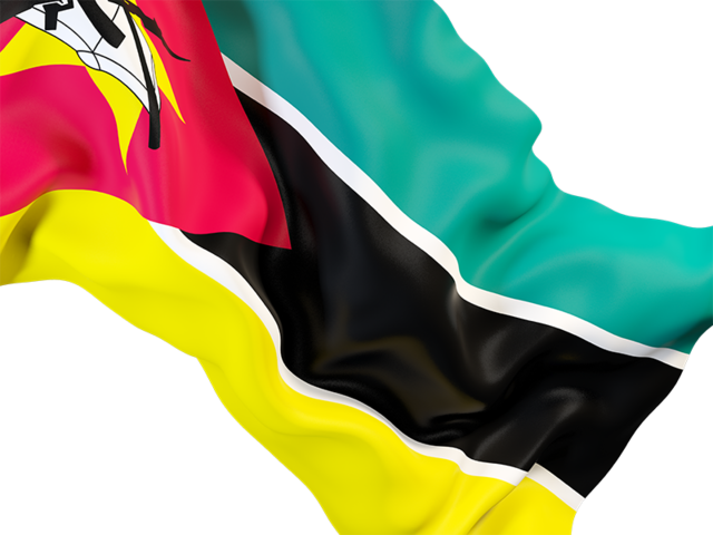 Waving flag closeup. Download flag icon of Mozambique at PNG format