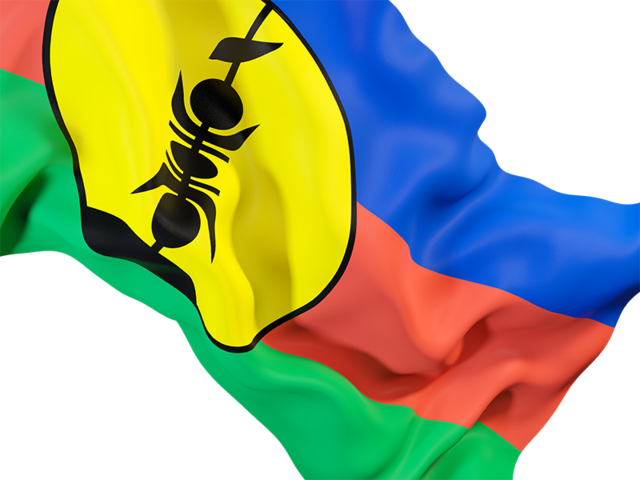 Waving flag closeup. Download flag icon of New Caledonia at PNG format