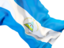 Никарагуа. Равевающийся флаг крупным планом. Скачать иллюстрацию.