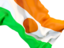 Niger. Waving flag closeup. Download icon.