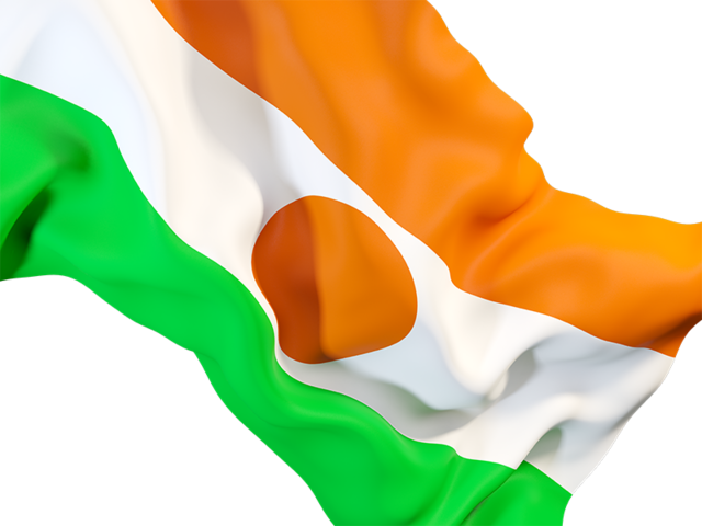 Waving flag closeup. Download flag icon of Niger at PNG format