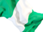 Nigeria. Waving flag closeup. Download icon.