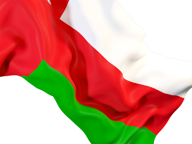 Waving flag closeup. Download flag icon of Oman at PNG format