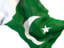 Pakistan. Waving flag closeup. Download icon.