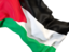 Palestinian territories. Waving flag closeup. Download icon.