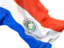 Paraguay. Waving flag closeup. Download icon.