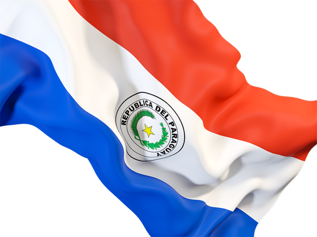 Равевающийся флаг крупным планом. Скачать флаг. Парагвай