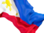 Филиппины. Равевающийся флаг крупным планом. Скачать иллюстрацию.