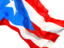 Пуэрто-Рико. Равевающийся флаг крупным планом. Скачать иллюстрацию.