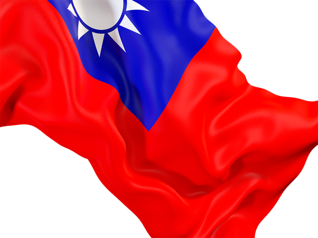Waving flag closeup. Download flag icon of Taiwan at PNG format