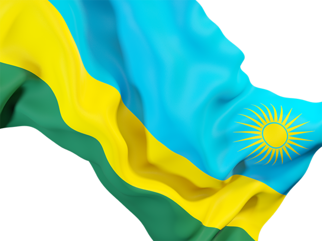 Waving flag closeup. Download flag icon of Rwanda at PNG format