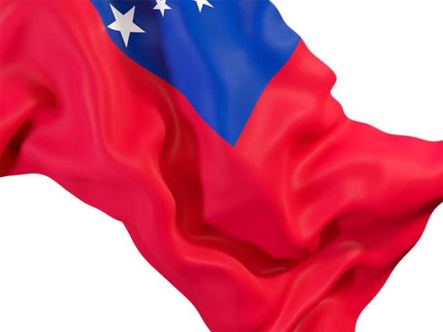 Waving flag closeup. Download flag icon of Samoa at PNG format
