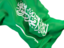 Saudi Arabia. Waving flag closeup. Download icon.