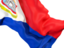 Sint Maarten. Waving flag closeup. Download icon.