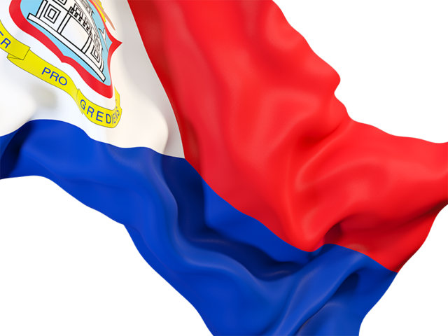 Waving flag closeup. Download flag icon of Sint Maarten at PNG format