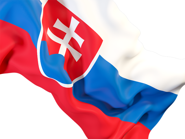 Waving flag closeup. Download flag icon of Slovakia at PNG format