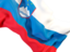 Словения. Равевающийся флаг крупным планом. Скачать иллюстрацию.