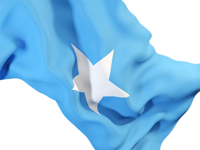 Равевающийся флаг крупным планом. Скачать флаг. Сомали