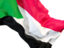 Sudan. Waving flag closeup. Download icon.