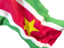 Suriname. Waving flag closeup. Download icon.