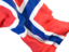 Svalbard and Jan Mayen. Waving flag closeup. Download icon.