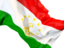 Tajikistan. Waving flag closeup. Download icon.