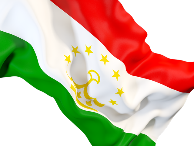 Равевающийся флаг крупным планом. Скачать флаг. Таджикистан