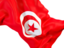 Tunisia. Waving flag closeup. Download icon.