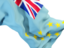 Tuvalu. Waving flag closeup. Download icon.