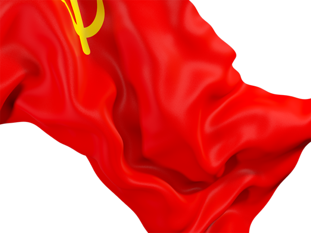 Равевающийся флаг крупным планом. Скачать флаг. СССР