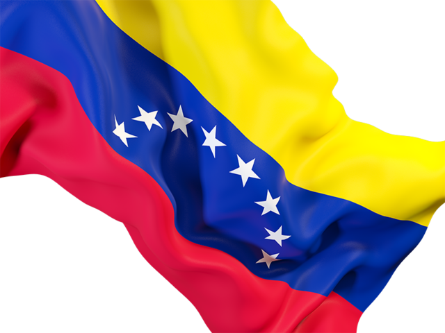 Равевающийся флаг крупным планом. Скачать флаг. Венесуэла