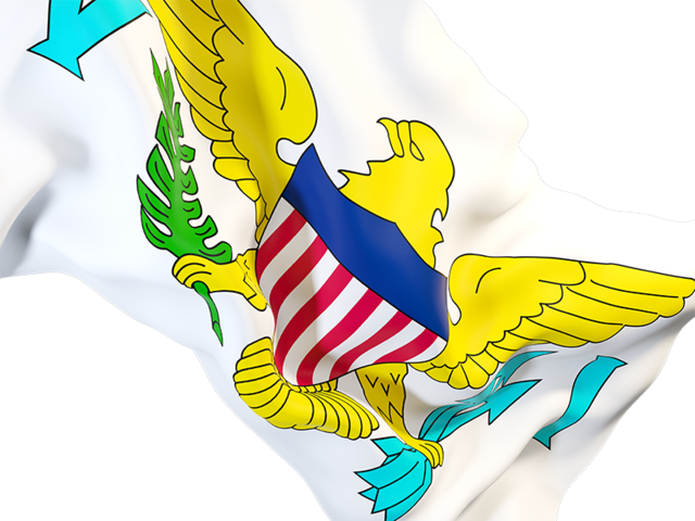 Waving flag closeup. Download flag icon of Virgin Islands of the United States at PNG format