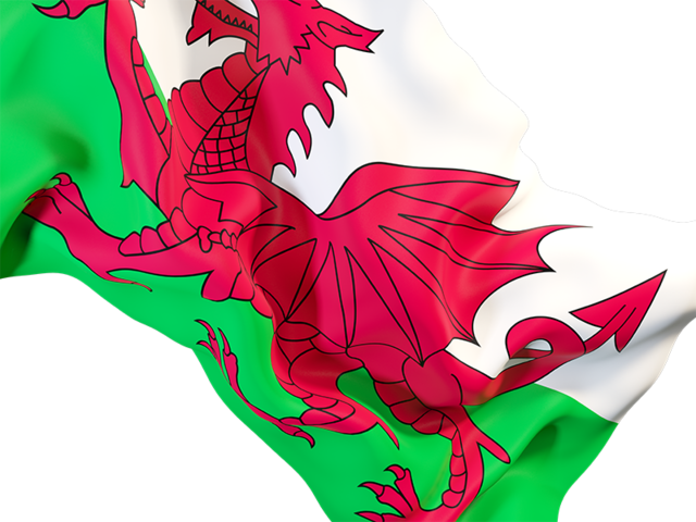 Waving flag closeup. Download flag icon of Wales at PNG format