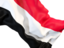 Yemen. Waving flag closeup. Download icon.